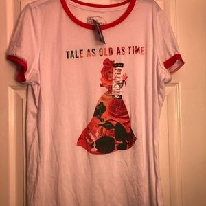 Floral Belle of Beauty and the Beast Tee Shirt